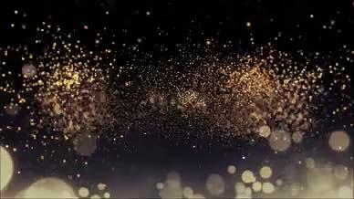 金色粒子演绎闪亮光泽感LOGO片头视频的预览图